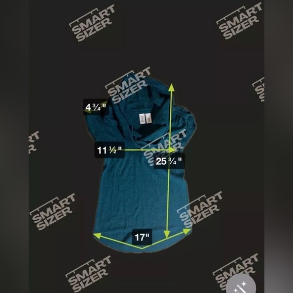 Womens Cowl Neck Sweater S Teal wool blend short sleeve button accent layering - Picture 9 of 10